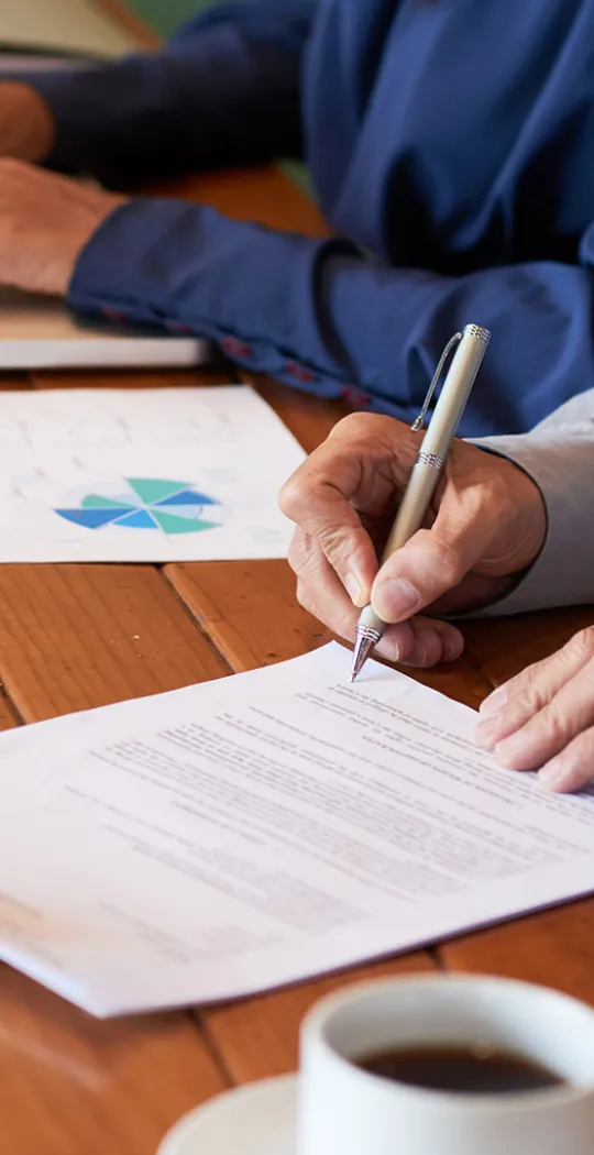 Vertragsunterzeichnung. 